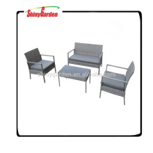 Ensemble de sofa de meubles de jardin d&#39;osier de rotin de 4 PCs de loisirs, sofa de rotin utilisé à vendre